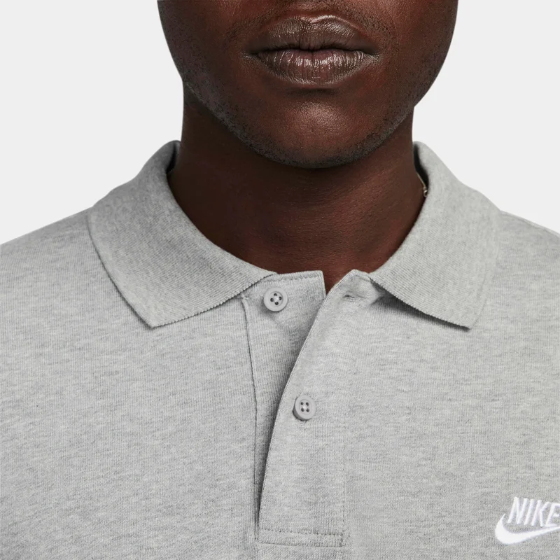 Nike Grey Men's Club Long-Sleeve Polo Shirt for Men | Best Price UAE
