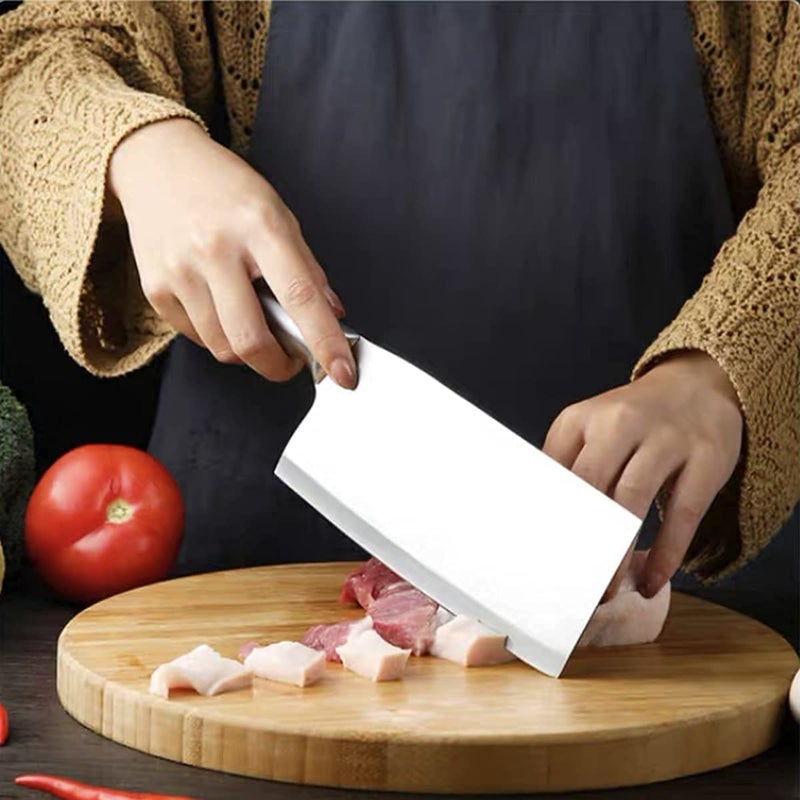 DANSR Premium Stainless Steel Knives Stainless Steel Handle Heavy Duty Blade Meat Cleaver Butcher Knife use for Cutting Meat Chopper Vegetable Fruit CACBCC 3 PCS - Image 3