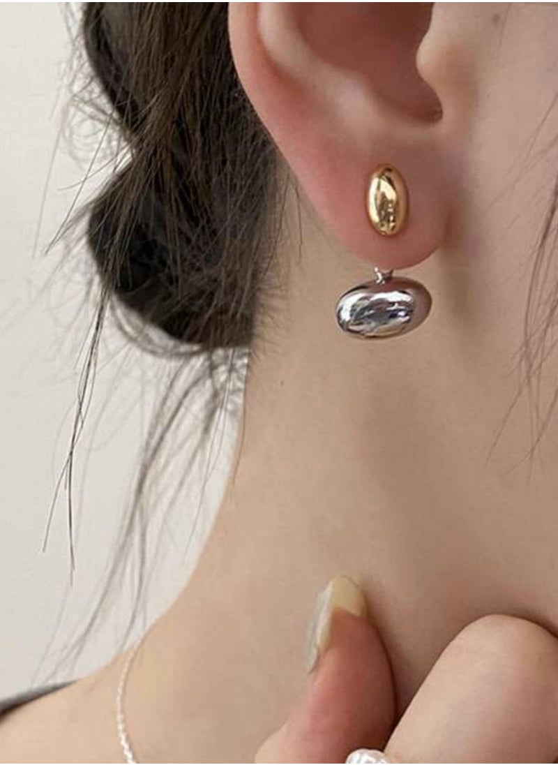 Equal - Gold & Silver Plated Stainless Steel Earrings For Women - Image 1