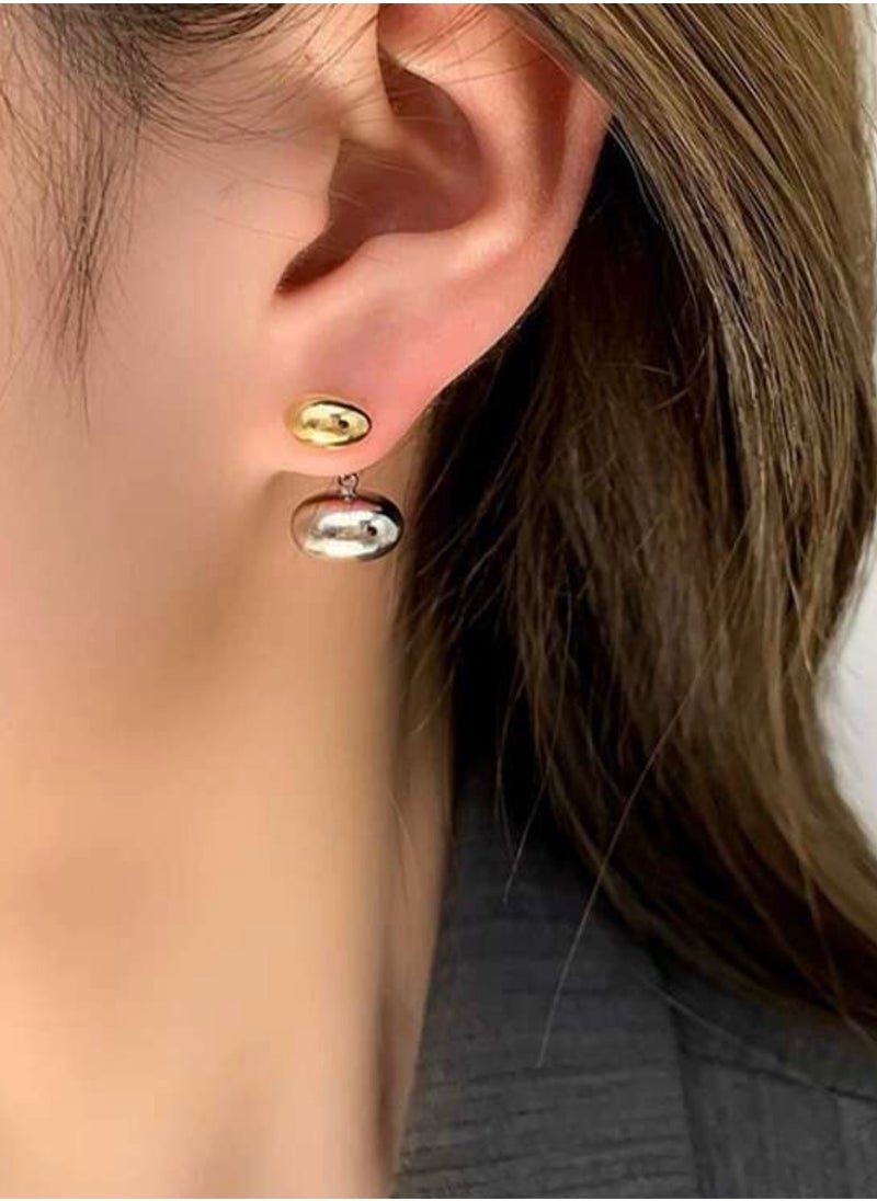 Equal - Gold & Silver Plated Stainless Steel Earrings For Women - Image 1