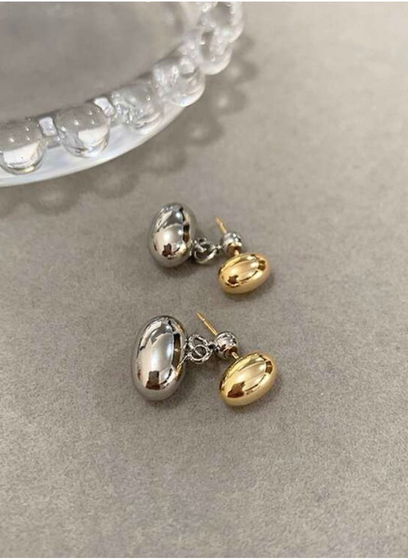 Equal - Gold & Silver Plated Stainless Steel Earrings For Women - Image 1