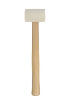 Crown White Rubber Mallet Hammer 16 Oz Wooden Handle 