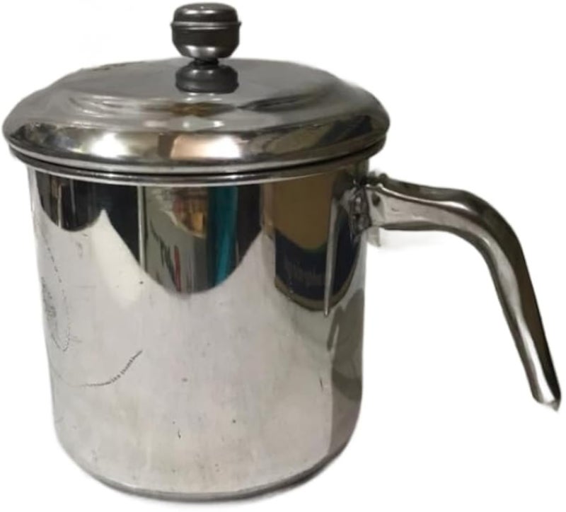 إبريق حليب من الألومنيوم مع غطاء، حجم 14