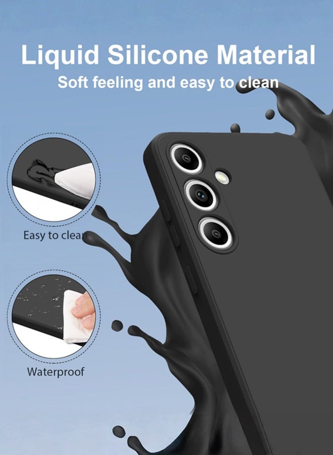 Tersely Liquid Silicone Case for Samsung Galaxy S25 Plus, Suitable for Wireless Charger Shockproof & Scratch Soft Case Cover with Liquid Silicone Rubber Skin, Black - Image 3
