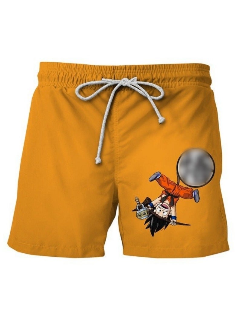 KUYING New Dragon Ball Printed Casual Loose Beach Pants  - Image 1