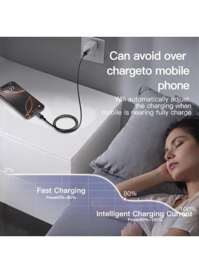 يسيدو - كابل شحن بيانات USB-C / Type-C إلى USB-C / Type-C من Yesido CA181 PD60W 3A، الطول: 1.2 متر (أسود) - Image 1