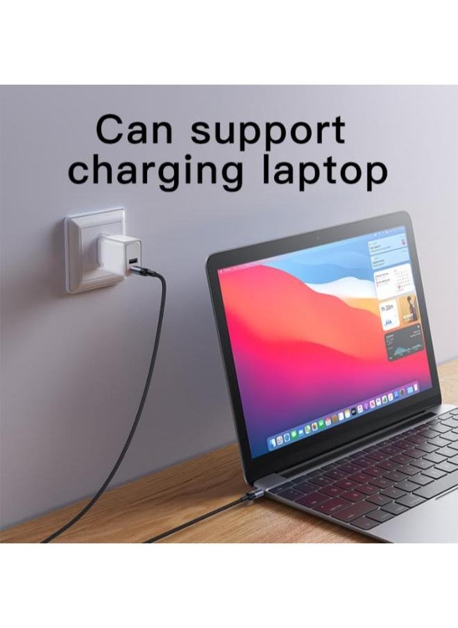 يسيدو - كابل شحن بيانات USB-C / Type-C إلى USB-C / Type-C من Yesido CA181 PD60W 3A، الطول: 1.2 متر (أسود) - Image 1