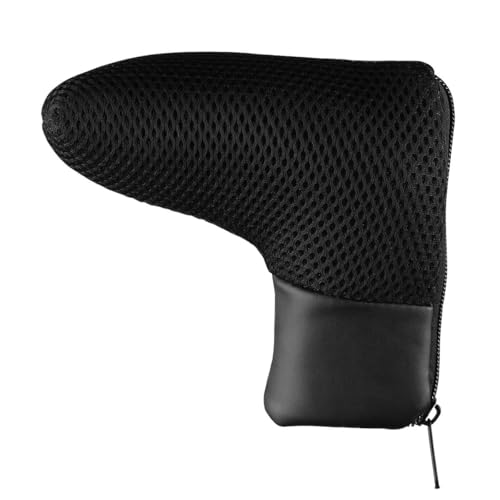 Sahara Black Mesh Blade Golf Putter Head Cover with Zipper Closure, Fits Most Right and Left Handed Blade Putters - Image 2