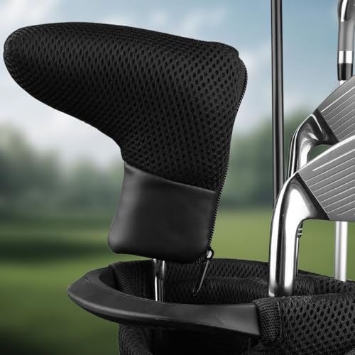 Sahara Black Mesh Blade Golf Putter Head Cover with Zipper Closure, Fits Most Right and Left Handed Blade Putters - Image 5
