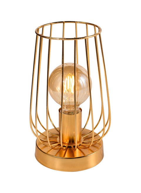 Distinctive and unique Table Lamp Shade that suits all tastes, Golden metal Made Of Golden Metal - Modern Table Lamp for Bedroom & Living Room | Color: Gold | Size: 25x13x13 cm