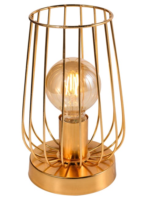 اباجورة شكل مميز وفريد ومناسب لجميع الأذواق معدن - اباجورة مودرن لغرف النوم والمعيشة | اللون: دهبى | المقاس: 25x13x13 سم