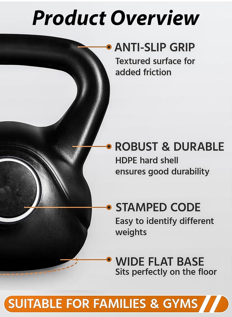 DBLEW 10KG Premium Fitness Kettlebell Dumbbell Strength Training Tool for Full Body Shaping Conditioning Weight Lifting Squats Workouts Home Gym Indoor Outdoor Exercises Muscle Fitness Training Equipment - Image 4