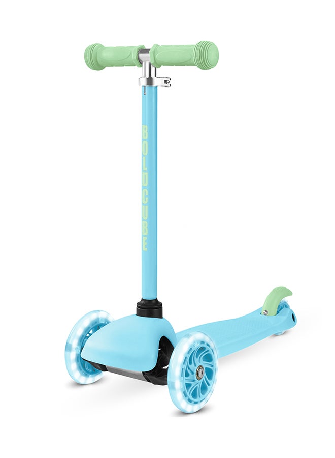 BoldCube 3 Wheel Scooter Teeny Blue, Kids Kick Scooter With Foldable Handlebar And Flash Lights, Suitable For 3 Years+ - Image 1