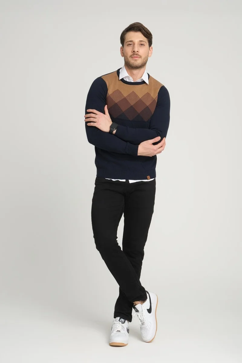 Alexander Gardi Patterned Crew Neck SWEATER (E23-6715)