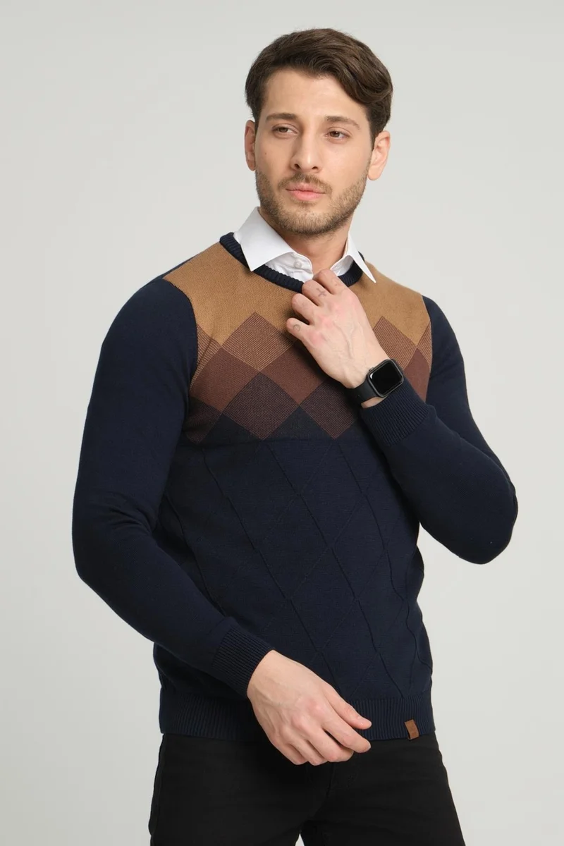 Alexander Gardi Patterned Crew Neck SWEATER (E23-6715)