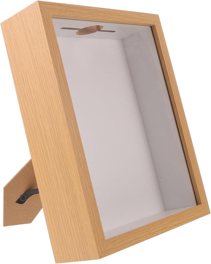 Insect Display Case: Specimen Shadowbox Frame - 10.6x8.6 with 2.56" Depth Vintage Seashell Box Craft for Figurine Collection Dried Flower Display - Image 1