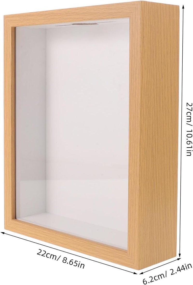Insect Display Case: Specimen Shadowbox Frame - 10.6x8.6 with 2.56" Depth Vintage Seashell Box Craft for Figurine Collection Dried Flower Display - Image 2