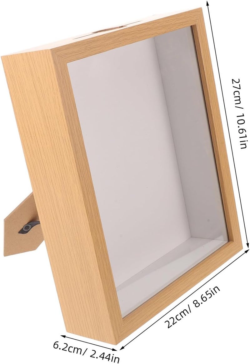 Insect Display Case: Specimen Shadowbox Frame - 10.6x8.6 with 2.56" Depth Vintage Seashell Box Craft for Figurine Collection Dried Flower Display - Image 5