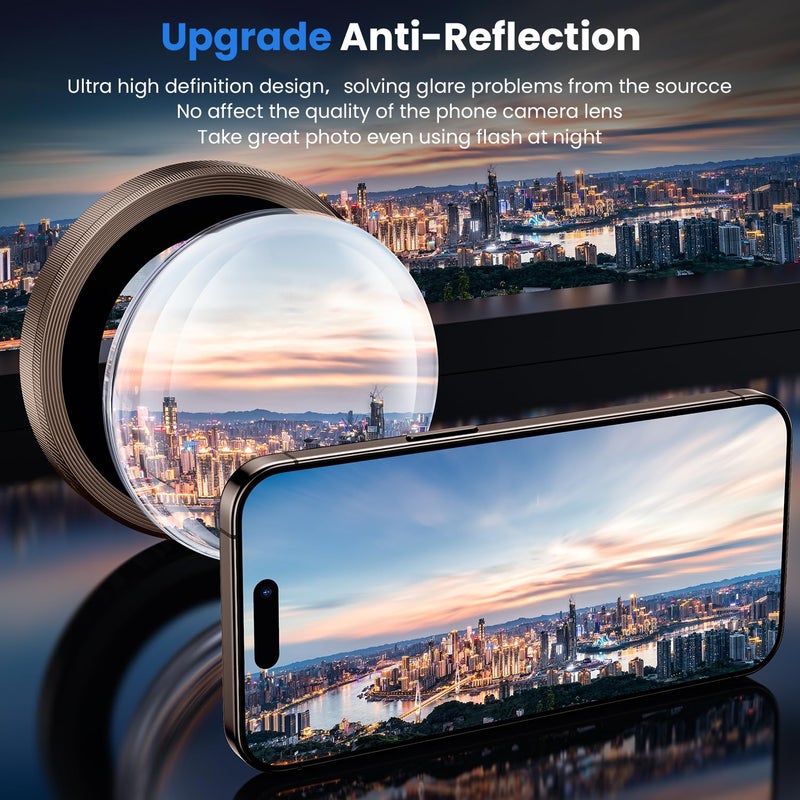 WSKEN for iPhone 16 Pro/iPhone 16 Pro Max Camera Lens Protector - [Original Shooting Model] Shatterproof Ultra HD Tempered Metal Glass Camera Screen Protector Cover Film Accessories - Image 2