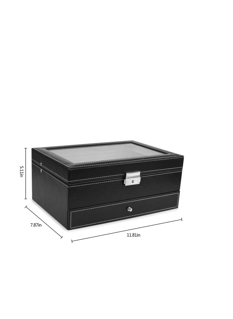 BLOOMING TIME - Jewelry Storage Box Double Layer With Drawer Case For Watch Jewelry - Image 1