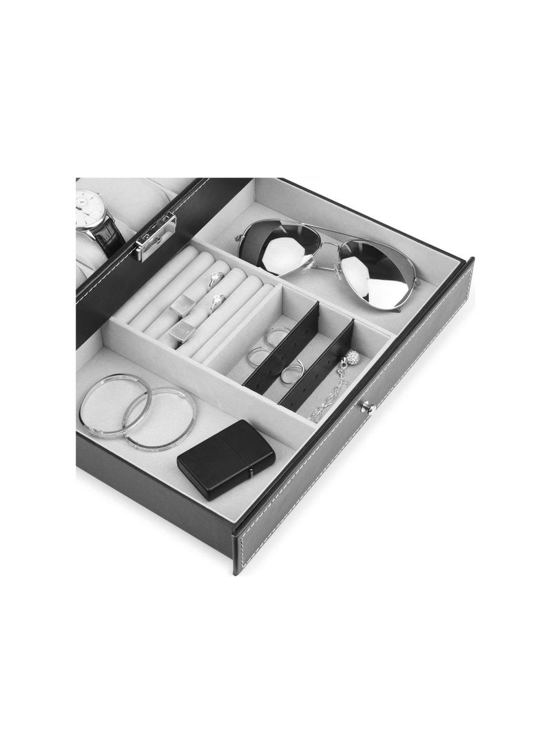 BLOOMING TIME - Jewelry Storage Box Double Layer With Drawer Case For Watch Jewelry - Image 1