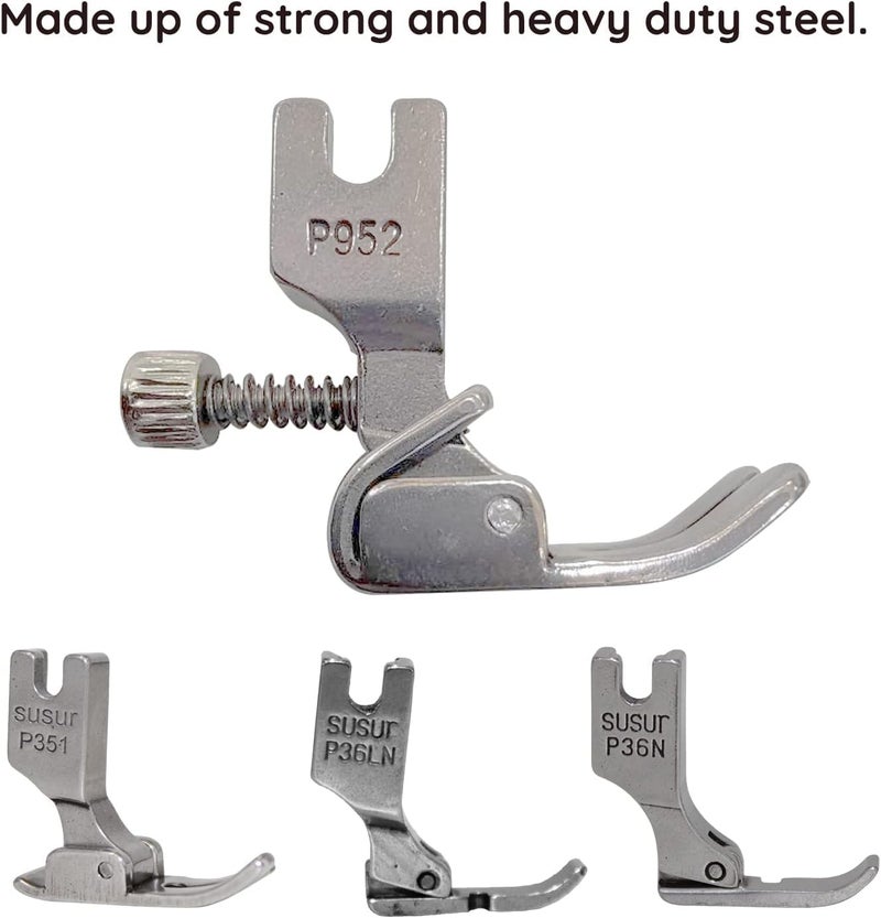 SSS P952 P351 P36N P36LN Industrial Sewing Machine Presser Foot Combo Pack of 4 Pressure Foot - Image 2