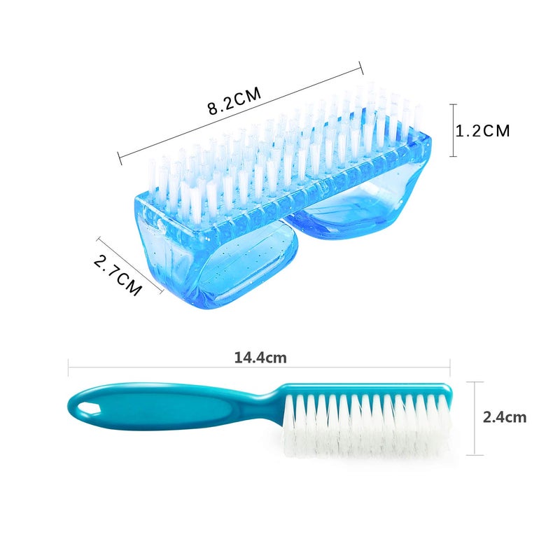 Qeedy 6 Pack Handle Grip Nail Cleaning Brush, Qeedy Fingernail Brush Cleaner Scrub Brush Kit for Toes Shower and Women & Men & Kids (Color A) - Image 2