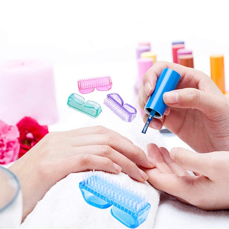 Qeedy 6 Pack Handle Grip Nail Cleaning Brush, Qeedy Fingernail Brush Cleaner Scrub Brush Kit for Toes Shower and Women & Men & Kids (Color A) - Image 4
