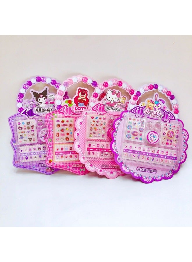 Ye Luoli Colorful Nail Art Suit Cartoon Nail Art Suit Ring Makeup Tool Yiqi Sticker Toy Sticker-Color:Ye Luoli-Princess Luoli  - Image 4