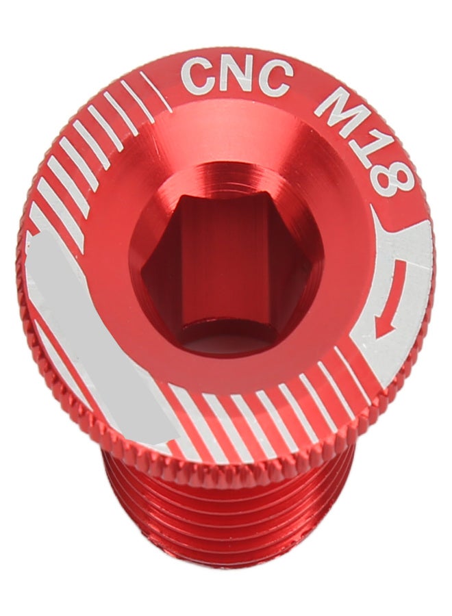 إنلي برغي ذراع كرنك الدراجة من سبائك الألومنيوم M18، برغي تثبيت كرنك، مسمار ذراع مجموعة كرنك الدراجة M18 أحمر - Image 1