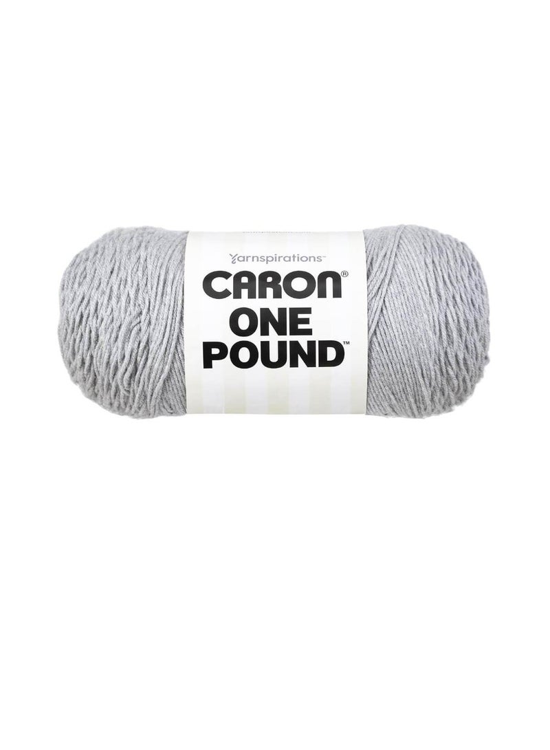 Caron One Pound Yarn Soft Gray Mix 812 Yards - Image 1