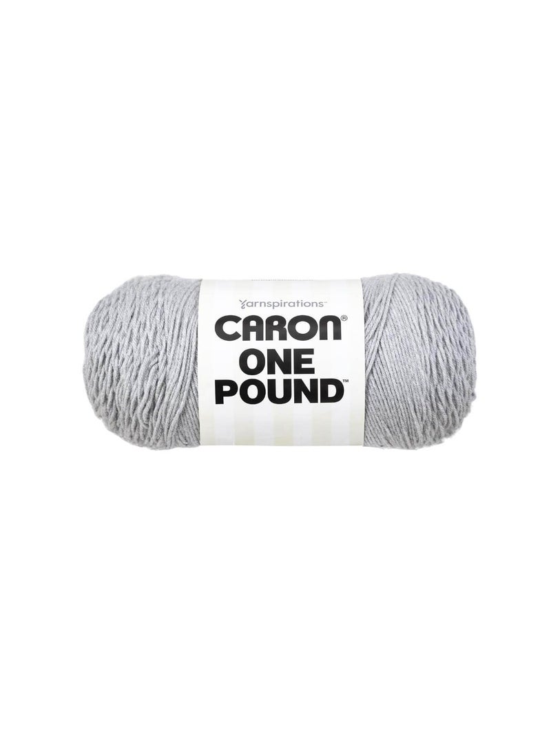 Caron One Pound Yarn Soft Gray Mix 812 Yards - Image 2