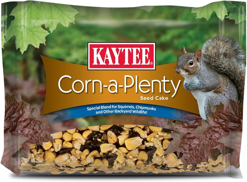 Kaytee Corn A Plenty Treat Seed Cake Food for Wild Squirrels, Chipmunks, Rabbits & Other Backyeard Wildlife, 2.5 Pounds - Image 1