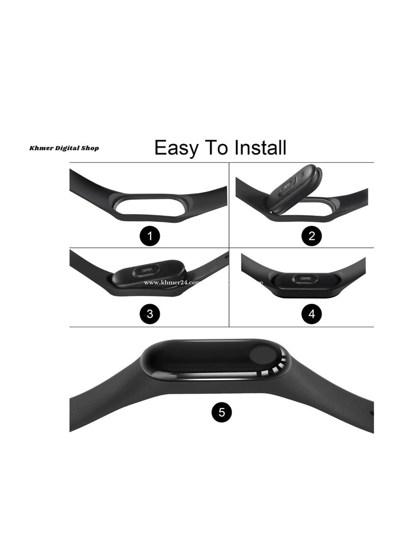 XIAOMI Mi Band 7 Wristband Replacement Strap Mi Band 7 Silicone Replacement Accessories Band for Men Women, Pink - Image 3