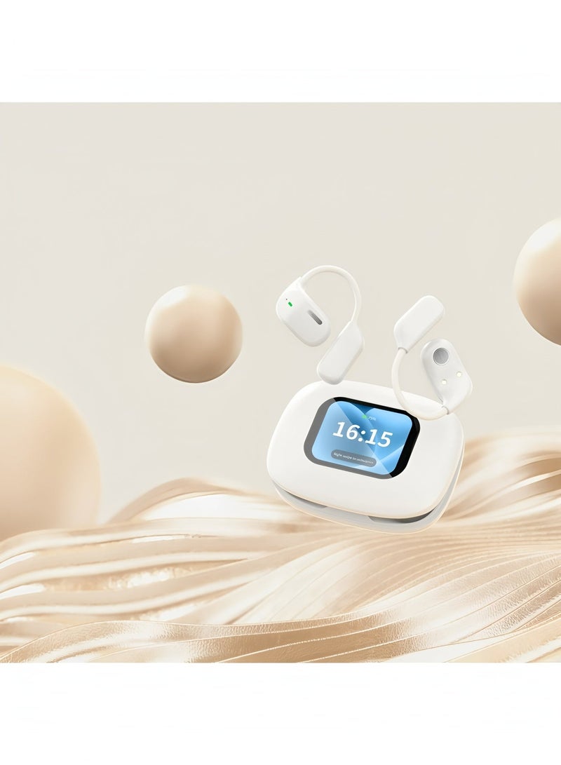 Flyview AI Language Translation Earbuds, Open Ear Earphones, LCD Touchscreen Real-Time Translator for 134 Languages & Accents, Bluetooth 5.3, Translator Earbuds for Business Meeting, Travel - Image 2