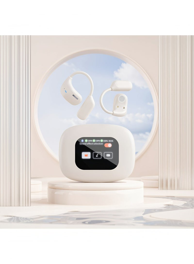 Flyview AI Language Translation Earbuds, Open Ear Earphones, LCD Touchscreen Real-Time Translator for 134 Languages & Accents, Bluetooth 5.3, Translator Earbuds for Business Meeting, Travel - Image 3