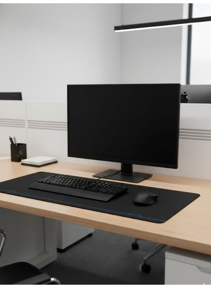 Large Mouse Pad Waterproof Non-Slip Comfortable High Quality Ergonomic Design Perfect Black in Blue - Image 3