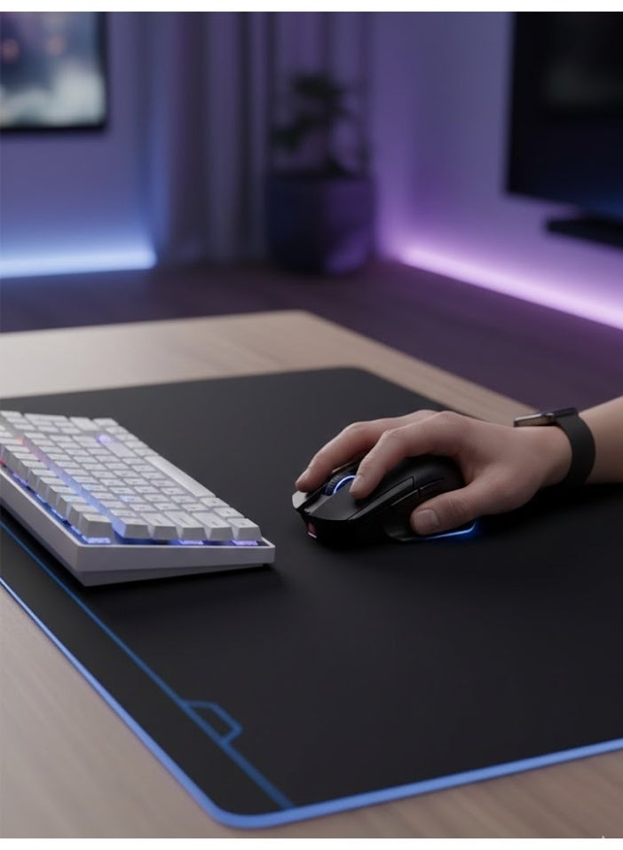 Large Mouse Pad Waterproof Non-Slip Comfortable High Quality Ergonomic Design Perfect Black in Blue - Image 5