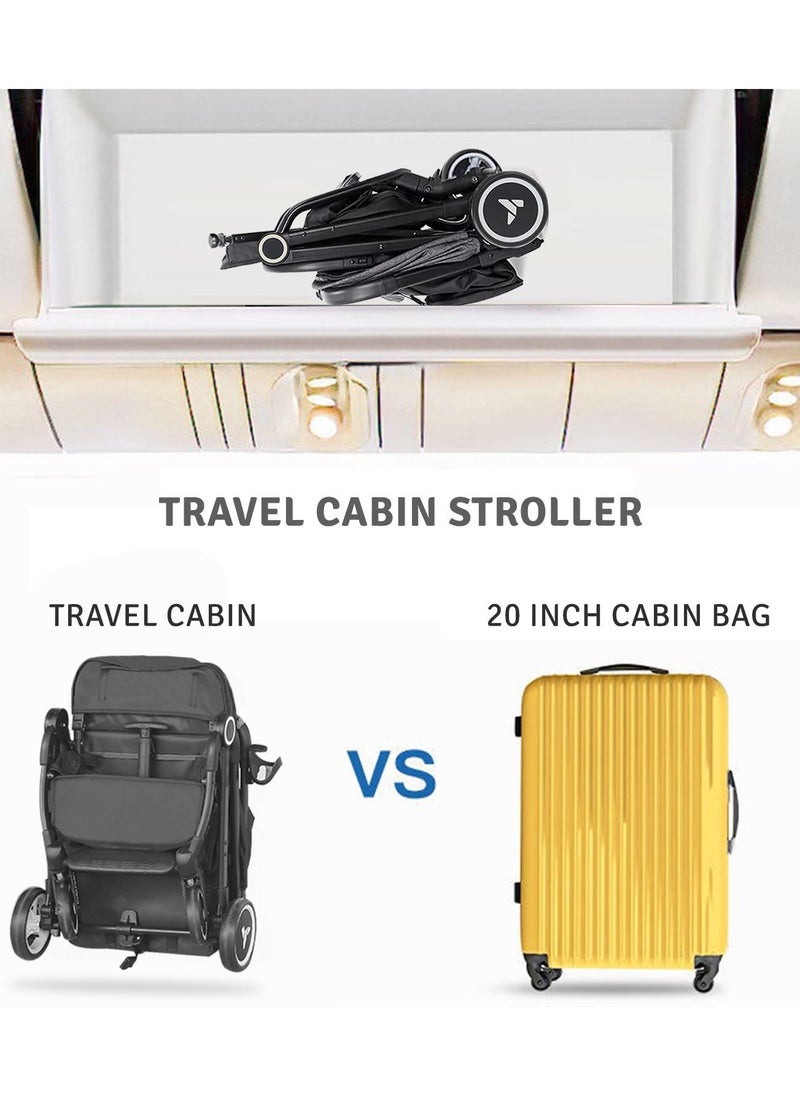 Travel Cabin Stroller With Coffee Cup Holder - Black - pzsku/Z7254C7A87739A97AEF45Z/45/_/1686057992/bb6becf9-3a9f-4b80-9ea5-3b0ff018cde5