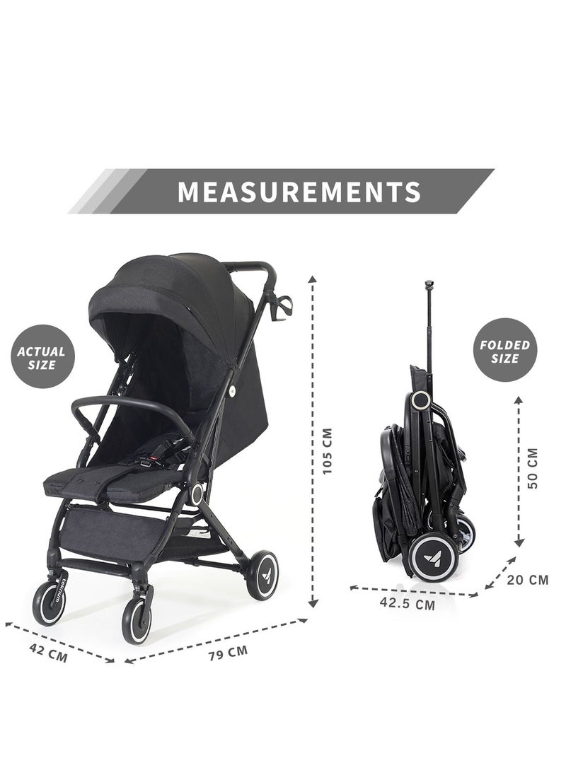 Travel Cabin Stroller With Coffee Cup Holder - Black - pzsku/Z7254C7A87739A97AEF45Z/45/_/1686058143/3db2af6f-56ce-40f6-879a-f5e9a13a83de
