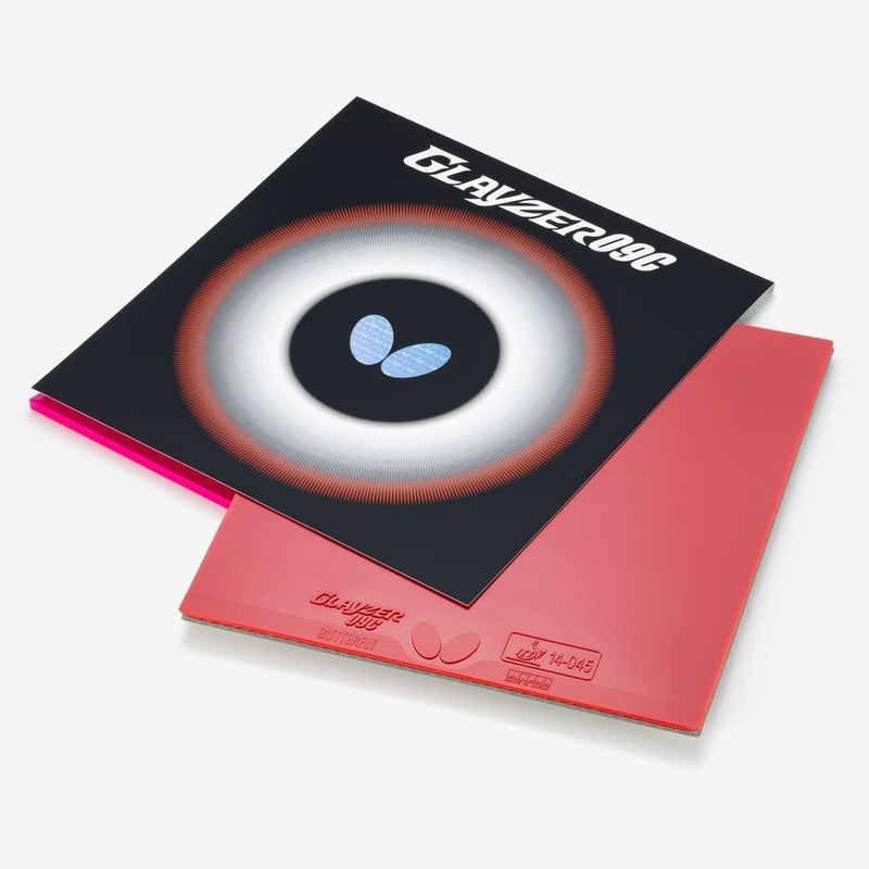 Butterfly Glayzer 09C Table Tennis Rubber Table Tennis Rubber | 1.9 mm or 2.1 mm | Red or Black | 1 Inverted Table Tennis Rubber Sheet | Professional Table Tennis Rubber - Image 2