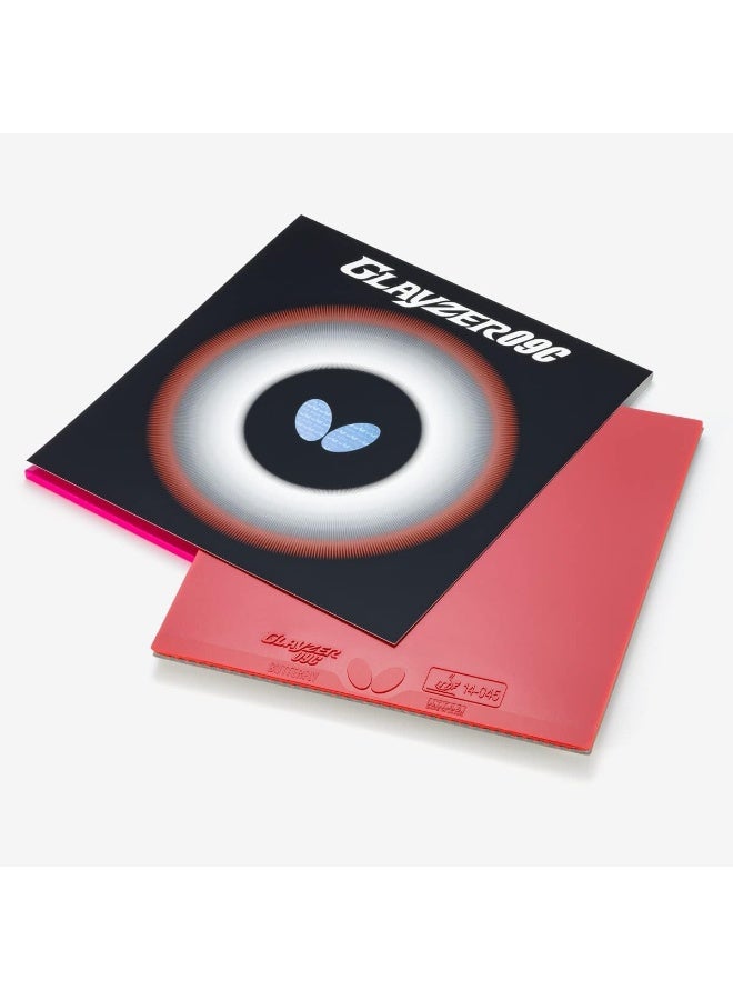 Butterfly Glayzer 09C Table Tennis Rubber Table Tennis Rubber | 1.9 mm or 2.1 mm | Red or Black | 1 Inverted Table Tennis Rubber Sheet | Professional Table Tennis Rubber - Image 2
