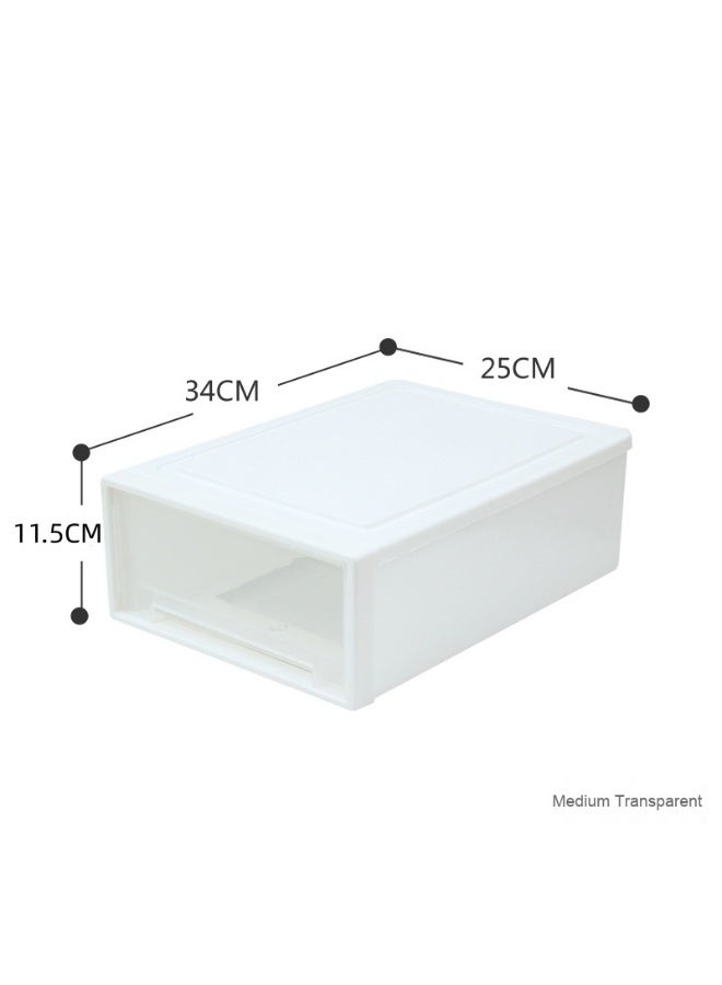 NIBEMINENT Plastic Storage Bins Stackable Storage Bins On Wheels Storage Bins Storage Bins Closet Organizer And Living Room Office Dormitory Storage Bins  - Image 1