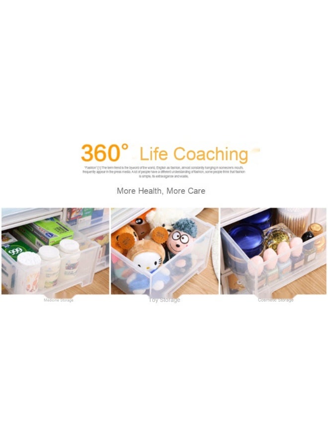 NIBEMINENT Plastic Storage Bins Stackable Storage Bins On Wheels Storage Bins Storage Bins Closet Organizer And Living Room Office Dormitory Storage Bins  - Image 2