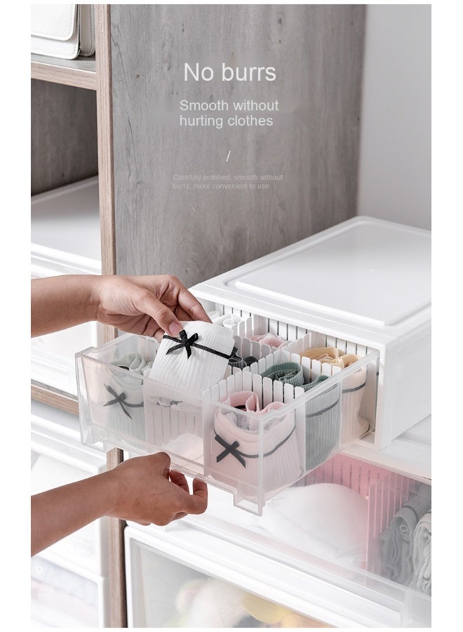 NIBEMINENT Plastic Storage Bins Stackable Storage Bins On Wheels Storage Bins Storage Bins Closet Organizer And Living Room Office Dormitory Storage Bins  - Image 3