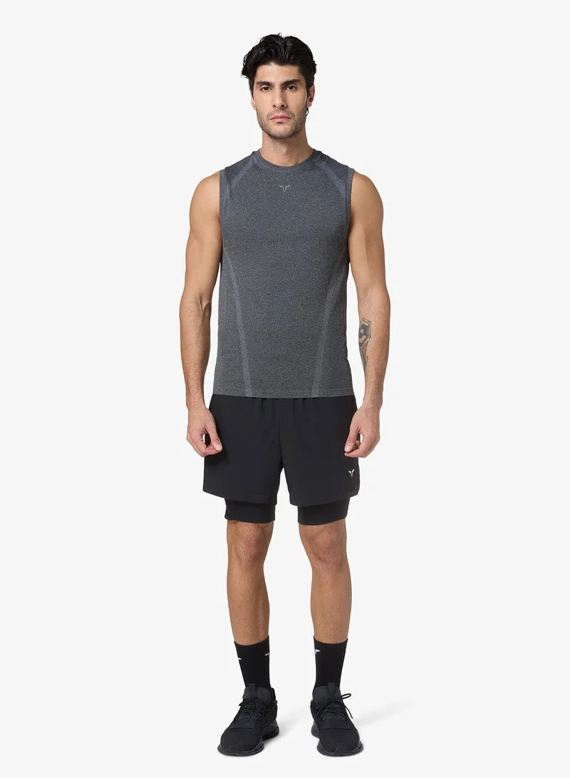 Squatwolf Sleet Marl Seamless Tank for Men | Best Price UAE