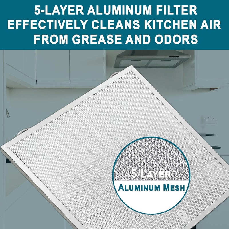 Omaeon Replacement Grease Filter S99010430-003 – Compatible with Broan NuTone Kitchen Exhaust Fan Filter HPFA136 – Heavy-Duty 5-Layer Aluminum Mesh – Fits 15-3/4″ x 16-7/8″ x 3/8″ Range Hood - Image 5