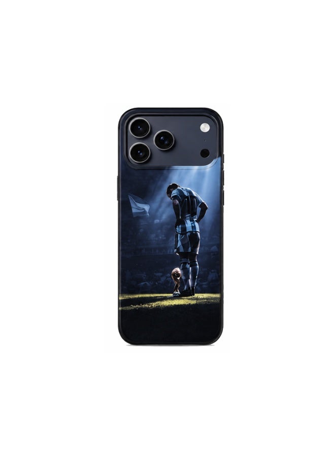 Lacoz Football Theme Lionel Messi Printed Slim Fit Anti-Scratch Back Case with Precision Cut-Outs and Comfortable Grip Shockproof Protective Cover Compatible With iPhone 16 Pro Max - Image 2