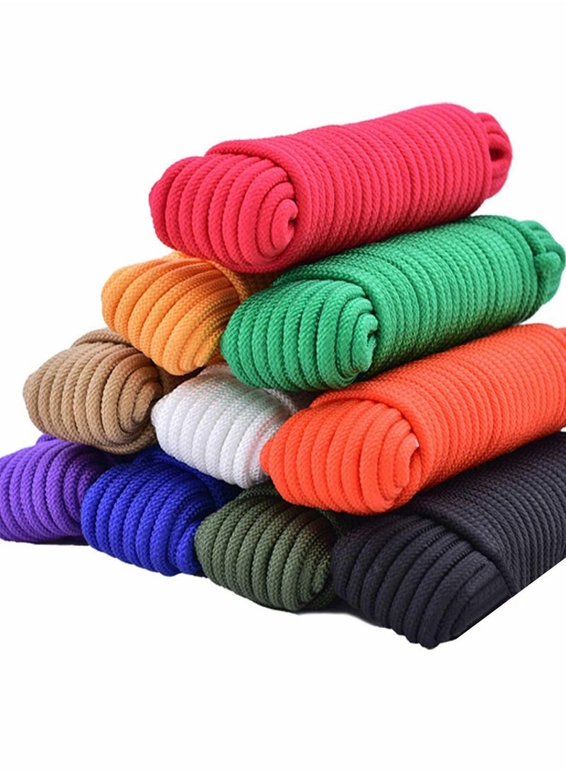 Nylon Poly Rope Flag Pole Polypropylene Clothes Line Camping Utility Good for Tie Pull Swing Climb Knot (10 M Length, 10 mm Width, 2Pcs Blue)  - Image 3