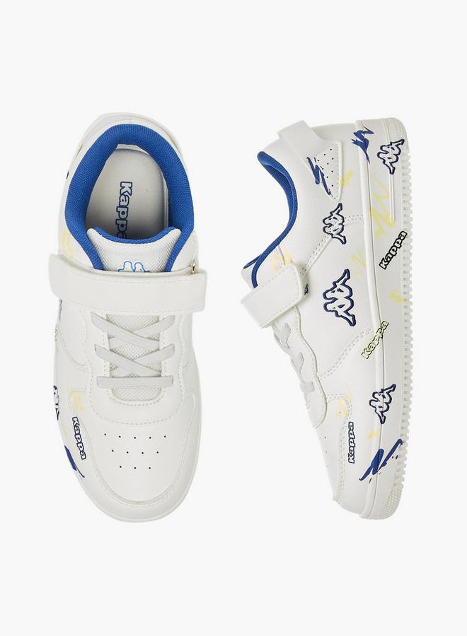 Kappa Boys Logo Print Hook and Loop Sports Shoes - Image 1
